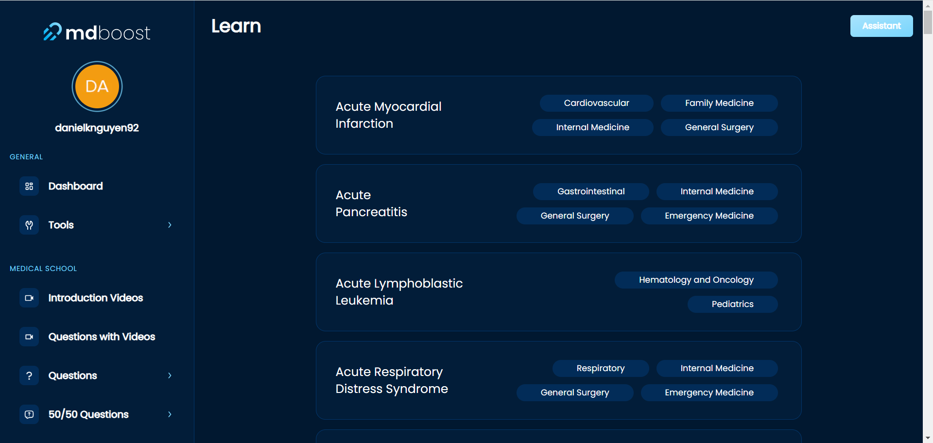 MD Boost Differential Diagnosis List